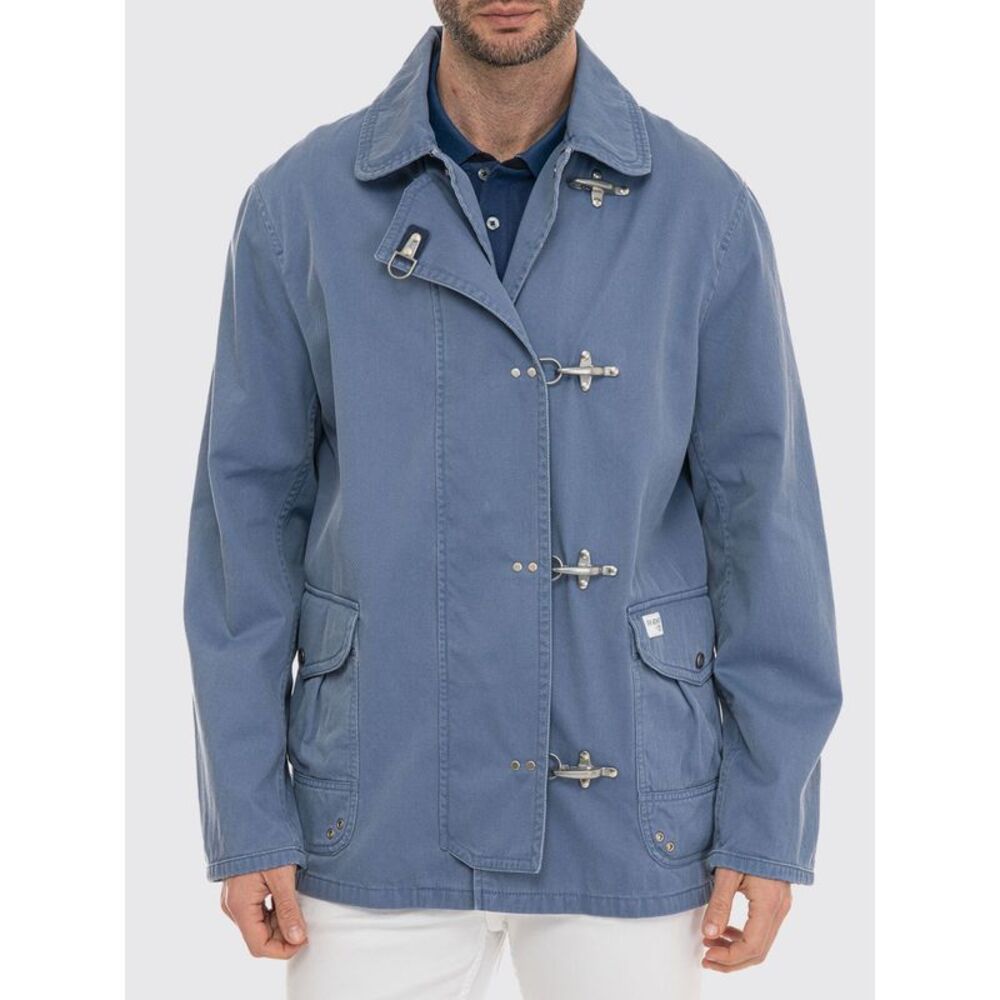 Fay Jacket Men Gnawed Blue